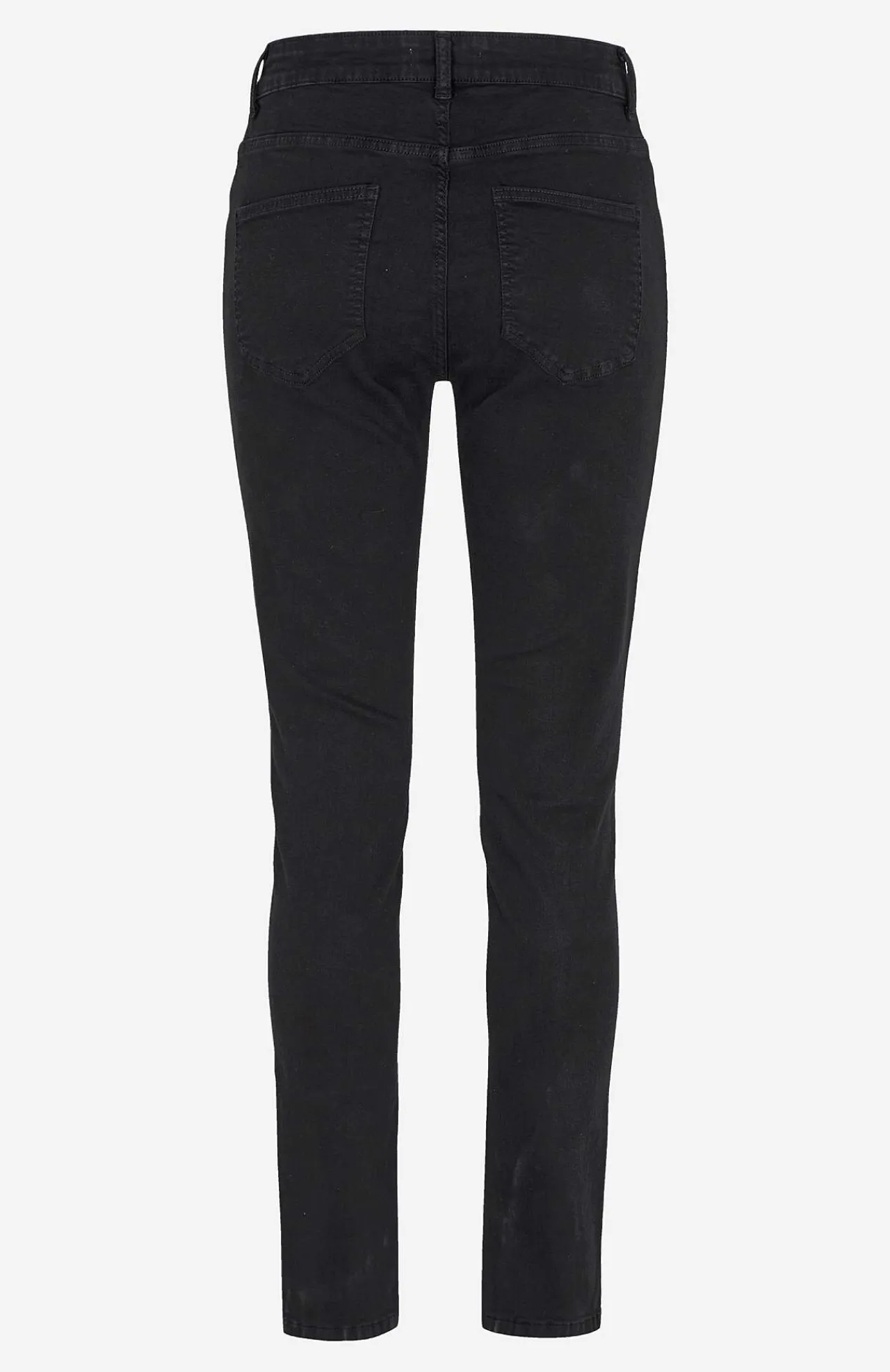 Høj Talje|Flere Længder- Twilljeans med superstræk Paris Sort