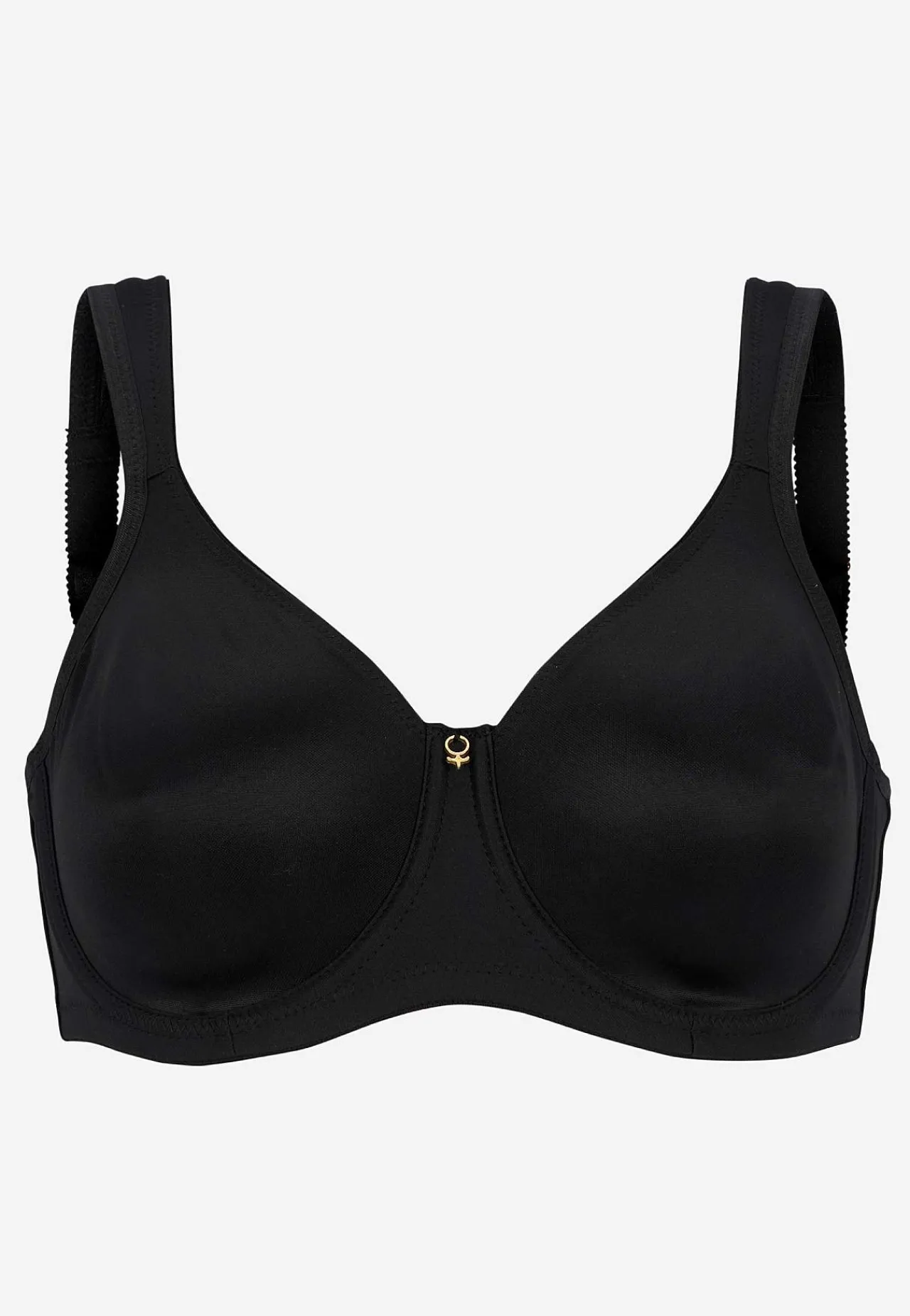 Undertøj|Bh-Swegmark Uforet bh med bøjler Clean Curves Sort