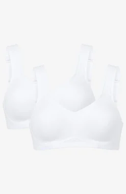 2-Pack|Undertøj-Cellbes of Sweden Uforet soft BH Ingrid 2-pack Hvid + Hvid