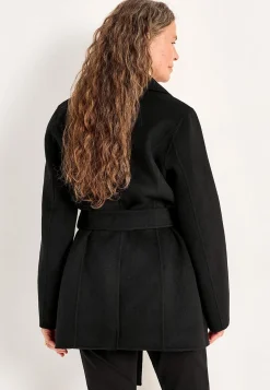 Frakker|Premium-Cellbes of Sweden Uldfrakke Premium med bæltespænde Sort