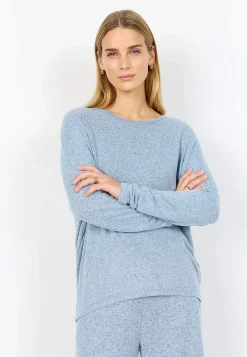 Toppe-Soyaconcept Ultrablød jerseytop Blåmeleret