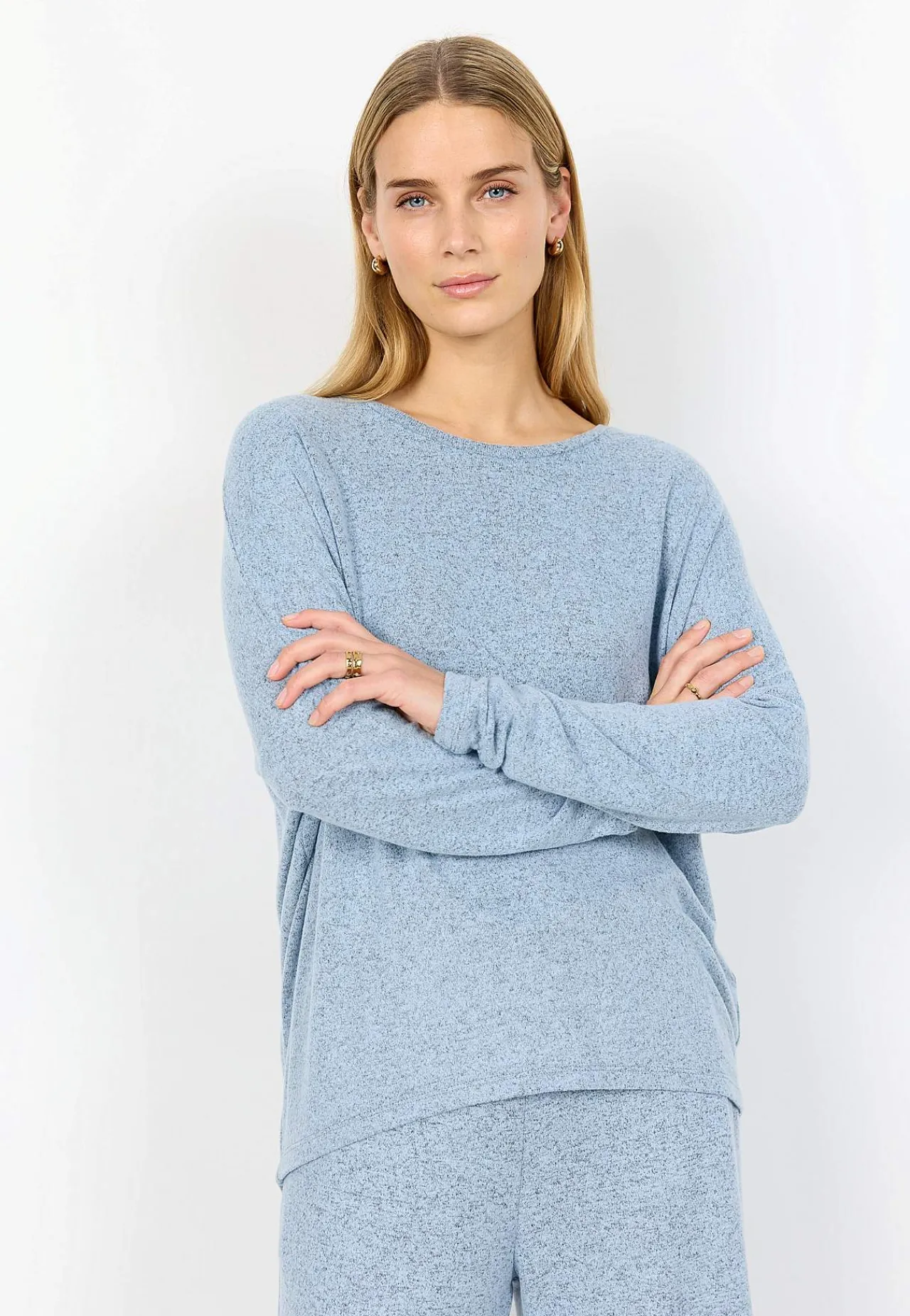 Toppe-Soyaconcept Ultrablød jerseytop Blåmeleret