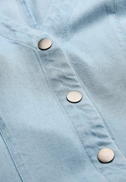 Maxikjoler|Denimkjoler-Cellbes of Sweden Ultrablød Premium cowboykjole med knapper Lyseblå denim