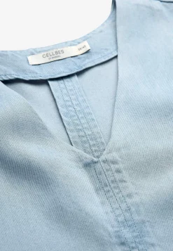 Denimkjoler|Denimkjoler- Ultrablød Premium cowboykjole Lyseblå denim