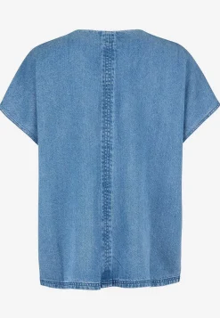 Premium|Premium-Cellbes of Sweden Ultrablød Premium cowboyskjorte Mellemblå Denim
