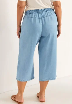 Culottes|Høj Talje-Cellbes of Sweden Ultrabløde Premium culottebukser Lyseblå / Denim