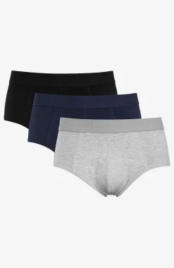 Underbukser-Cellbes of Sweden Underbukser i blød bomuld 3-pack Lys gråmeleret + Marine + Sort