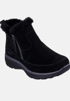 Lædersko|Boots-Skechers Vandafvisende vinterstøvle i ruskind Easy Going | Cellbes