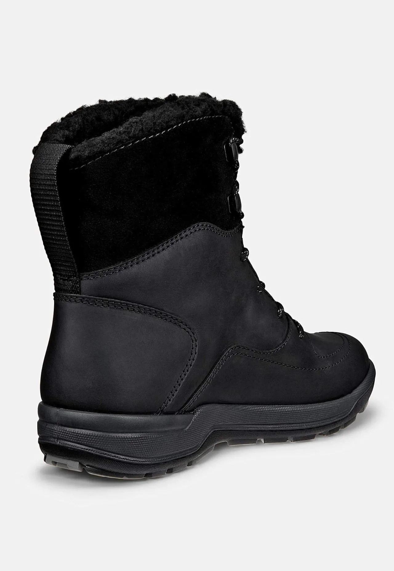 Lædersko|Boots- Vandtæt ankelstøvle med varmt for Trace Lite Sort