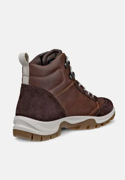 Lædersko|Boots-Ecco Vandtæt skindstøvle Xpedition III Mørkebrun