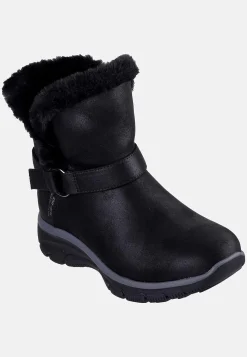 Boots|Vintersko-Skechers Varmt foret ankelstøvle Slip-ins: Easy Going - Dreamers Move Sort