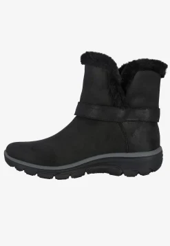 Boots|Vintersko-Skechers Varmt foret ankelstøvle Slip-ins: Easy Going - Dreamers Move Sort