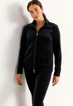 Matchende Sæt|Undertøj-Cellbes of Sweden Velourjakke med lynlås Wilma Sort