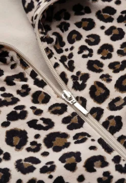 Matchende Sæt|Undertøj-Cellbes of Sweden Velourjakke med lynlås Wilma Beige / Leopard