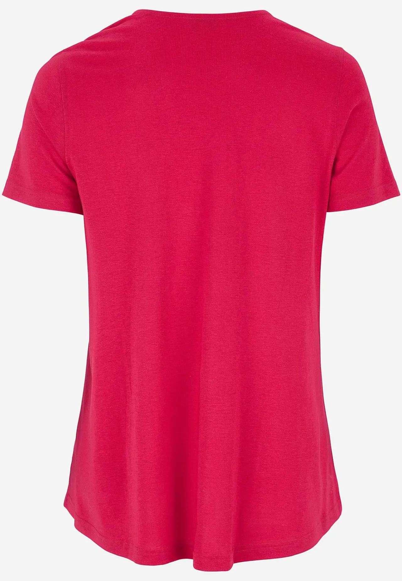 Toppe|T-Shirts-Cellbes of Sweden V-udskåret jerseytop Mørk rosa