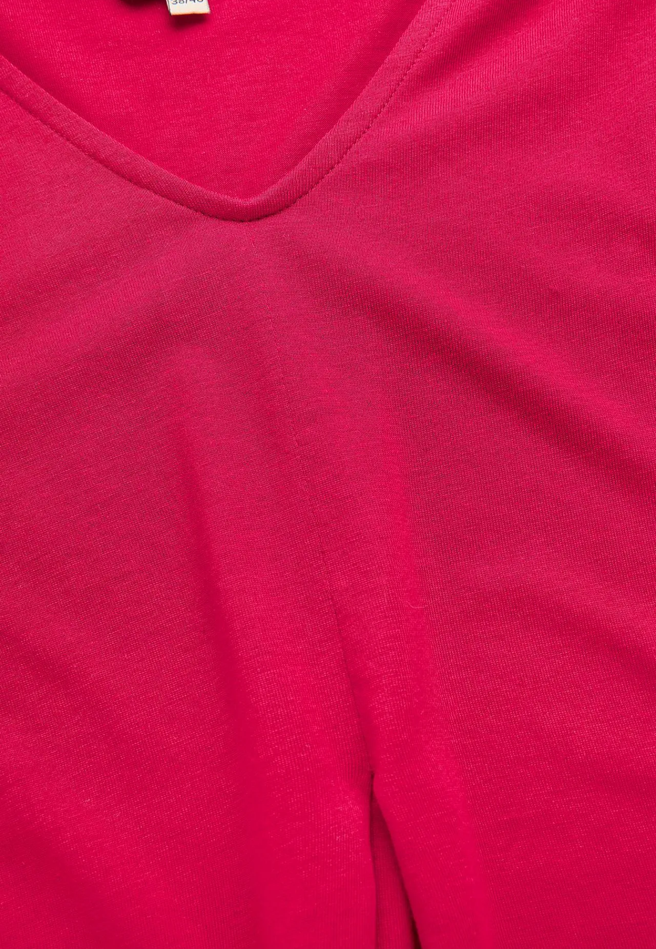 Toppe|T-Shirts-Cellbes of Sweden V-udskåret jerseytop Mørk rosa