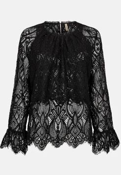 Bluser-Soyaconcept Vævet blondebluse Sort