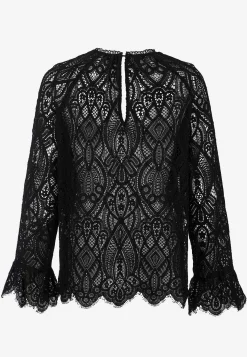 Bluser-Soyaconcept Vævet blondebluse Sort
