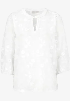 Bluser- Vævet bluse med broderi | Cellbes