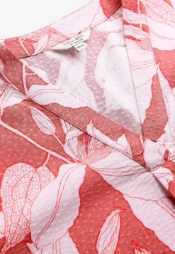 Mønstrede|Bluser-Cellbes of Sweden Vævet bluse med pufærme Rosa / Mønstret