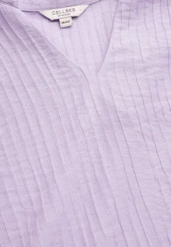 Bluser-Cellbes of Sweden Vævet bluse med struktur Lyslilla