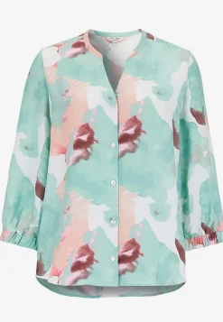 Mønstrede|Bluser- Vævet, mønstret bluse med knapper | Cellbes