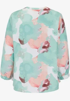 Mønstrede|Bluser- Vævet, mønstret bluse med knapper | Cellbes