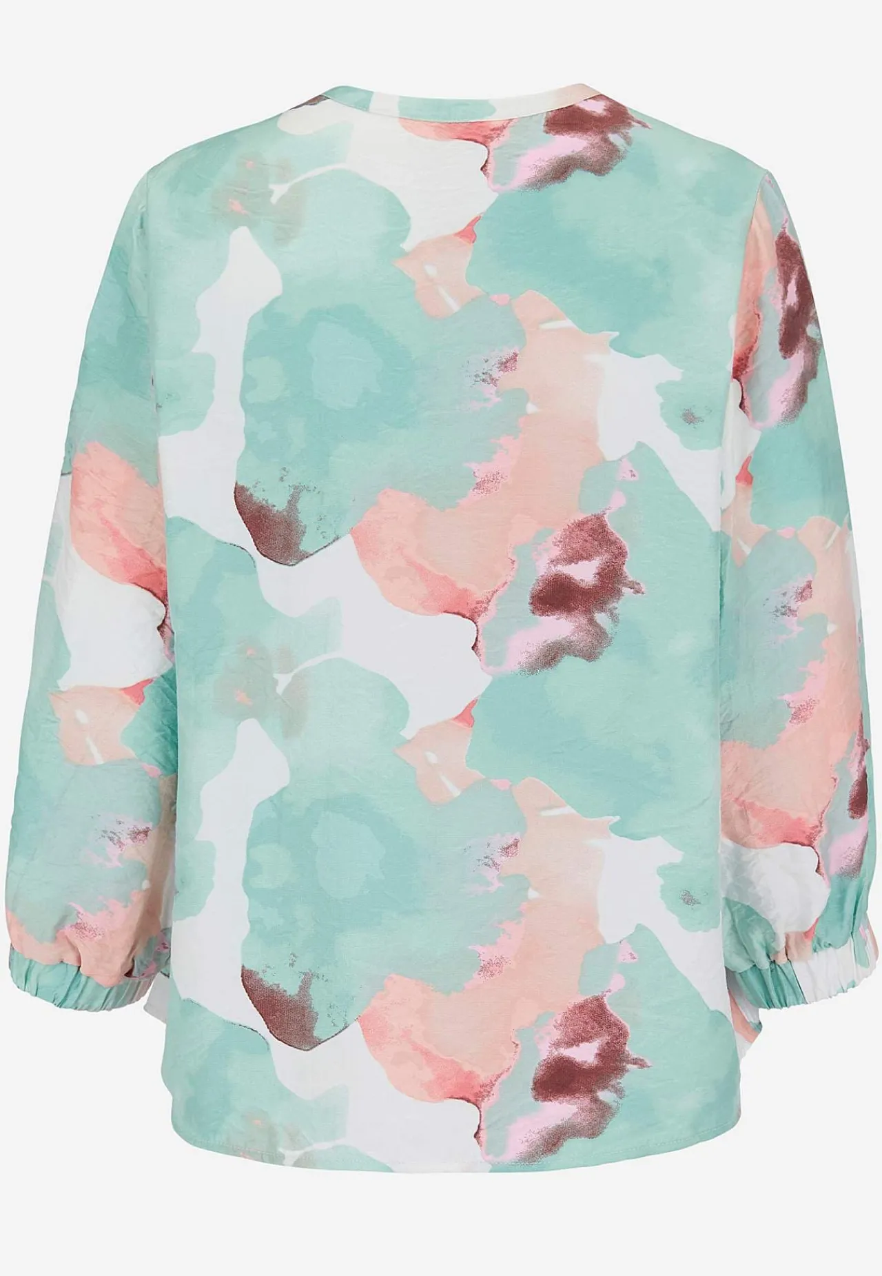 Mønstrede|Bluser- Vævet, mønstret bluse med knapper | Cellbes