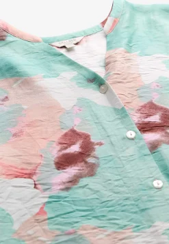 Mønstrede|Bluser- Vævet, mønstret bluse med knapper | Cellbes