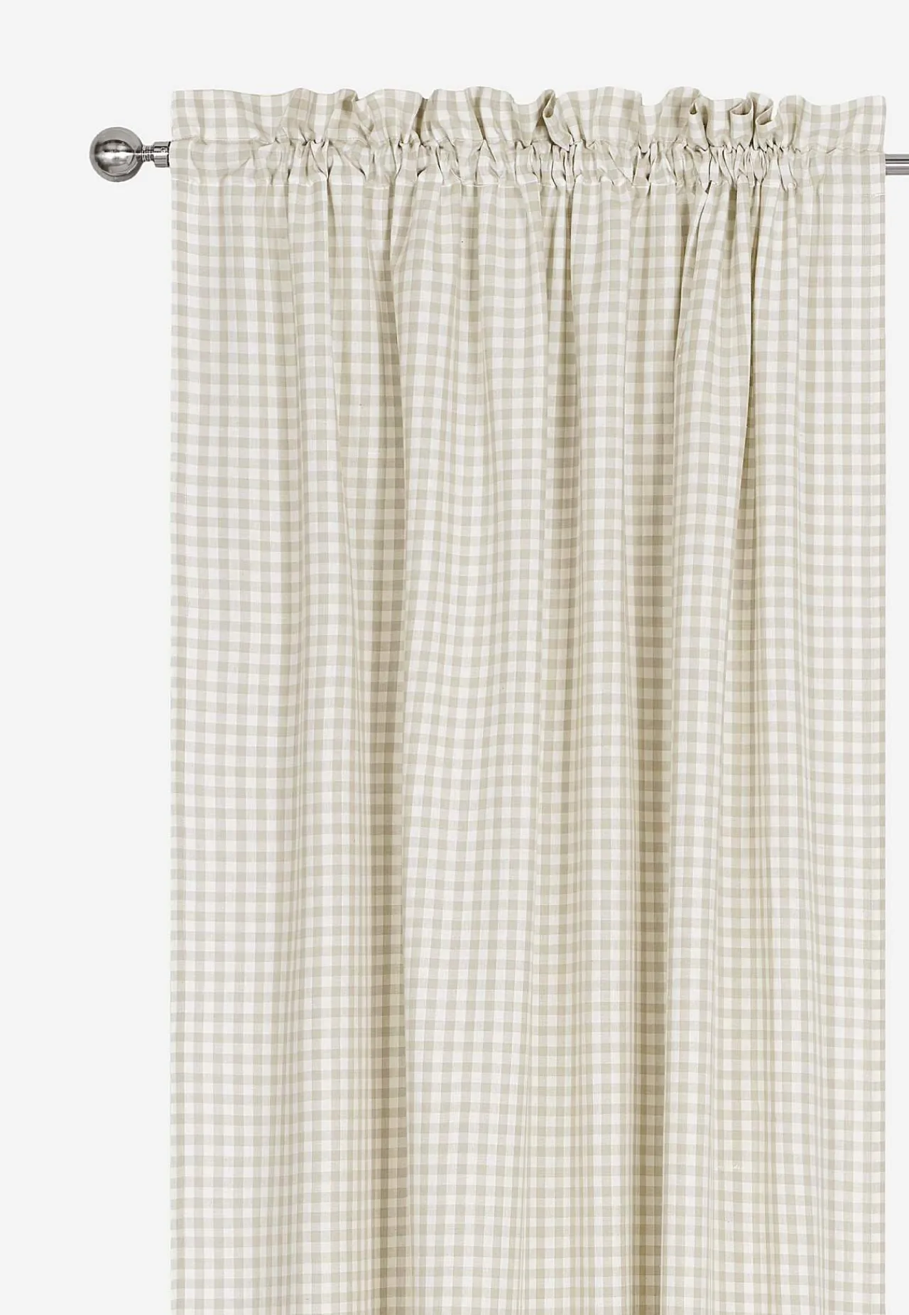 Gardinlængder|Flerpak- Vævet, ternet panelgardiner 2-pack Beige / Offwhite / Ternet