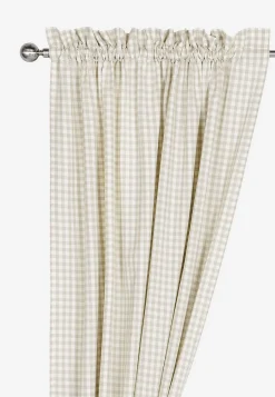Gardinlængder|Flerpak- Vævet, ternet panelgardiner 2-pack Beige / Offwhite / Ternet