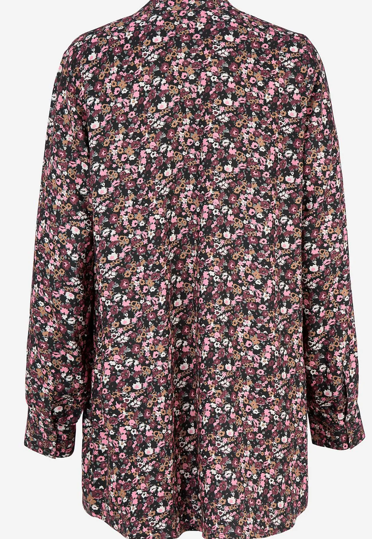 Mønstrede-Cellbes of Sweden Vævet tunika med knapper Sort / Rosa / Blomstret
